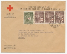 Em. Rode Kruis 1954 Dienstpost Buitenland Den Haag - Zwitserland