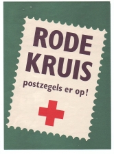 Em. Rode Kruis 1957 - Affiche voor Bus en Tram  + Brief