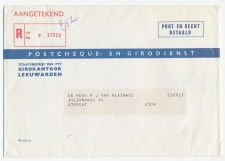 Dienst PTT Girokantoor Leeuwarden - Aangetekend