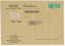 Em. Duif Dienst Antwoordenvelop Aangetekend  Apeldoorn 1942