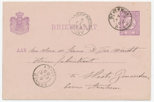 Kleinrondstempel  Beverwijk - Doornenburg - Pannerden 1883