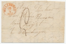 Dinteloord ( naamstempel ) - Willemstad - Vlaardingen 1857