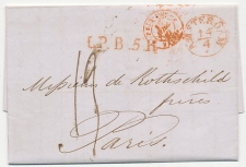 Amsterdam - Parijs 1842 - Rayonstempel L.P.B. 5.R
