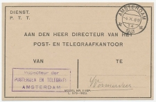 Dienst PTT Amsterdam - Wormerveer 1923 - Formatie personeel