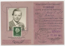 Em. Juliana Postidentiteitskaart Leiden 1954