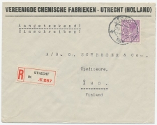 Em. Veth Aangetekend Utrecht - Finland 1926
