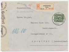 Em. Tralie 1940 Aangetekend Eindhoven - Duitsland