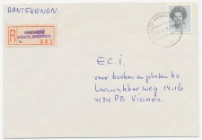 Em. Beatrix Aangetekend Enschede 1986 - Overstempeld strookje