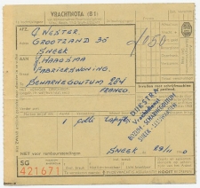 Sneek - Scharnegoutum 1960 - Vrachtnota